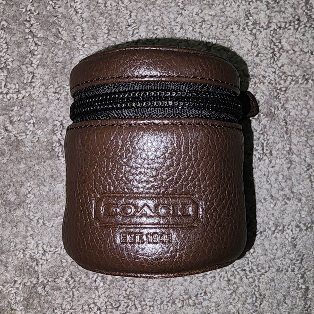 Coach World Travel Power Adapter with Leather Case